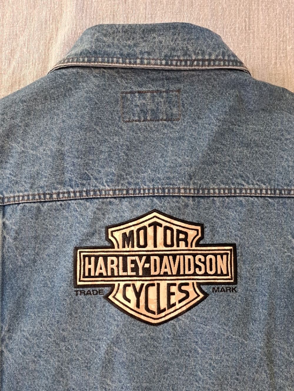 Vintage 1990's HARLEY-DAVIDSON Denim Trucker Jean Jacket- Mens Size 3XL XXXL